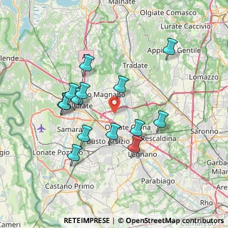 Mappa Via dei Combattenti, 21058 Solbiate Olona VA, Italia (6.89857)