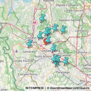 Mappa Via dei Combattenti, 21058 Solbiate Olona VA, Italia (5.95846)