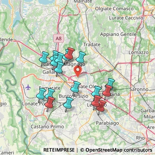 Mappa Via dei Combattenti, 21058 Solbiate Olona VA, Italia (6.73278)
