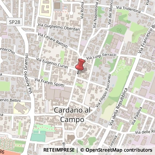 Mappa Via Gerolamo Cardano, 18, 21010 Cardano al Campo, Varese (Lombardia)