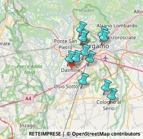 Mappa 24044 Dalmine BG, Italia (5.6975)