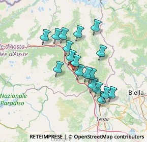 Mappa Frazione Sisan, 11020 Arnad AO, Italia (11.38333)