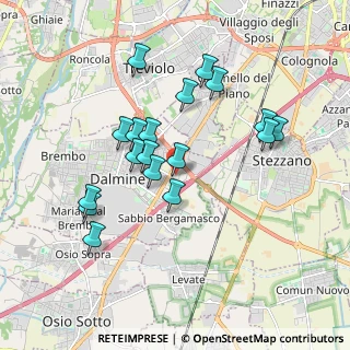 Mappa Via Tre Venezie, 24044 Dalmine BG, Italia (1.68667)