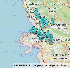 Mappa Via delle Monache, 34121 Trieste TS, Italia (1.124)