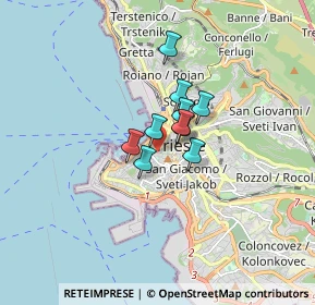 Mappa Via delle Monache, 34121 Trieste TS, Italia (1.50167)