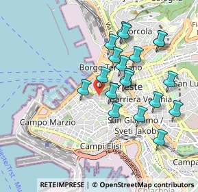 Mappa Via delle Monache, 34121 Trieste TS, Italia (0.9225)