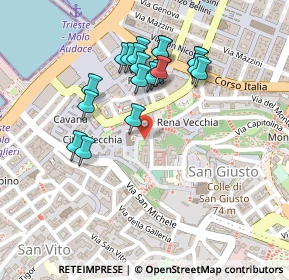 Mappa Via delle Monache, 34121 Trieste TS, Italia (0.2105)