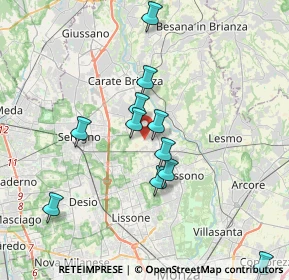 Mappa Via Flavio Gioia, 20845 Sovico MB, Italia (3.86167)