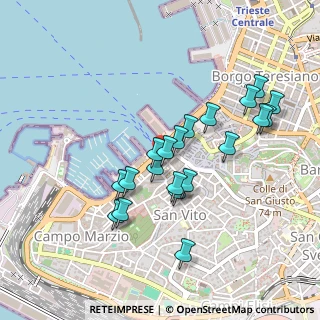 Mappa Via Armando Diaz, 34123 Trieste TS, Italia (0.418)