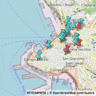 Mappa Via Armando Diaz, 34123 Trieste TS, Italia (0.9725)