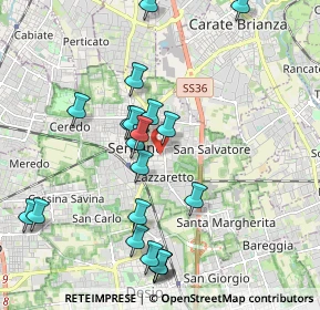 Mappa Via San Francesco, 20831 Seregno MB, Italia (2.0685)
