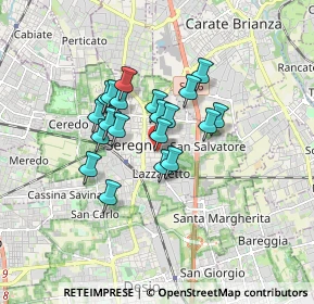Mappa Via San Francesco, 20831 Seregno MB, Italia (1.2105)