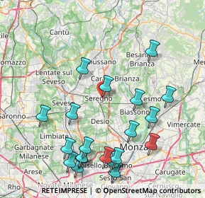 Mappa Via San Francesco, 20831 Seregno MB, Italia (9.2855)