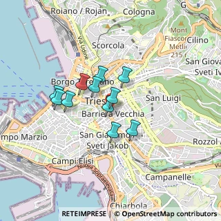 Mappa Via Gabriele Foschiatti, 34129 Trieste TS, Italia (0.61182)
