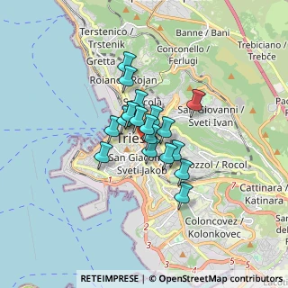 Mappa Via Gabriele Foschiatti, 34129 Trieste TS, Italia (0.99211)