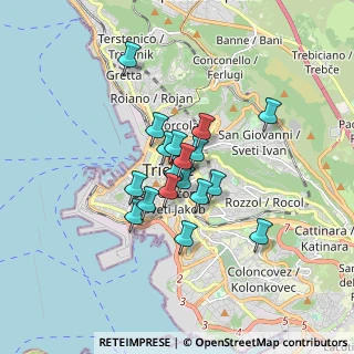 Mappa Via Gabriele Foschiatti, 34129 Trieste TS, Italia (1.15278)