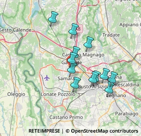 Mappa Via Arno, 21015 Varese VA, Italia (5.88833)