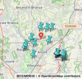 Mappa Viale Brianza, 20855 Lesmo MB, Italia (3.75111)