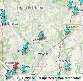 Mappa Viale Brianza, 20855 Lesmo MB, Italia (7.3815)