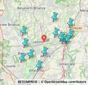 Mappa Viale Brianza, 20855 Lesmo MB, Italia (3.82231)