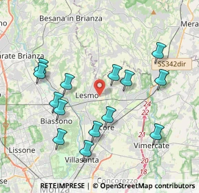 Mappa Viale Brianza, 20855 Lesmo MB, Italia (3.96786)
