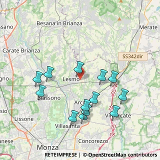 Mappa Viale Brianza, 20855 Lesmo MB, Italia (3.93154)