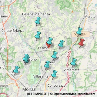 Mappa Viale Brianza, 20855 Lesmo MB, Italia (4.23846)