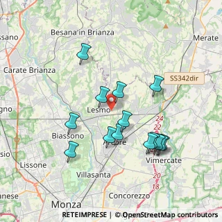 Mappa Viale Brianza, 20855 Lesmo MB, Italia (3.52143)