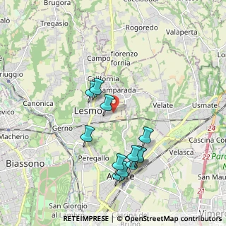 Mappa Viale Brianza, 20855 Lesmo MB, Italia (1.89583)
