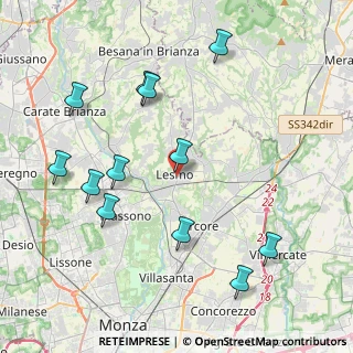 Mappa Via Morganti, 20855 Lesmo MB, Italia (4.48917)