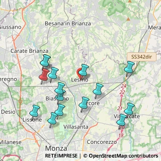 Mappa Via Monsignore Pasquale, 20855 Lesmo MB, Italia (4.25333)