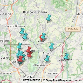 Mappa Via Monsignore Pasquale, 20855 Lesmo MB, Italia (4.975)