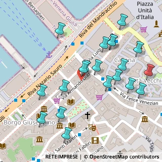Mappa Via dell'Annunziata, 34124 Trieste TS, Italia (0.1385)