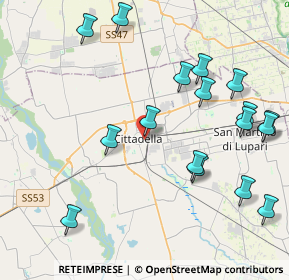 Mappa Via del Lavoro, 35013 Cittadella PD, Italia (4.72588)