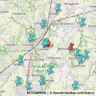 Mappa Via Santi Cornelio e Cipriano, 20866 Carnate MB, Italia (2.7475)
