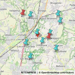 Mappa Via Santi Cornelio e Cipriano, 20866 Carnate MB, Italia (2.00636)