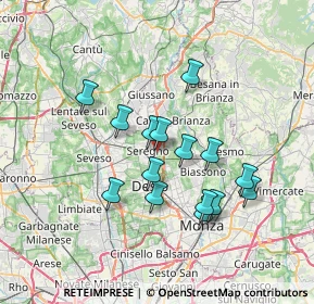 Mappa Via Monte Santo, 20831 Seregno MB, Italia (6.08733)