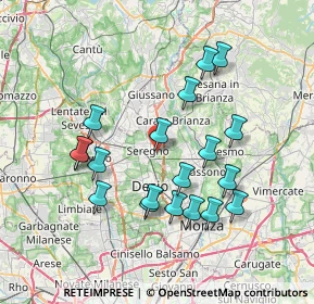 Mappa Via Monte Santo, 20831 Seregno MB, Italia (7.09474)