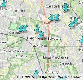 Mappa Via Monte Santo, 20831 Seregno MB, Italia (2.98941)