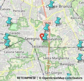 Mappa Via Monte Santo, 20831 Seregno MB, Italia (2.99333)