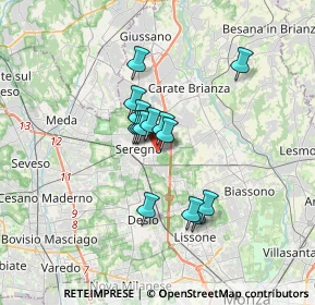 Mappa Via Monte Santo, 20831 Seregno MB, Italia (2.38714)