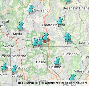 Mappa Via Monte Santo, 20831 Seregno MB, Italia (4.83077)
