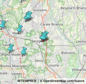 Mappa Via Monte Santo, 20831 Seregno MB, Italia (4.535)