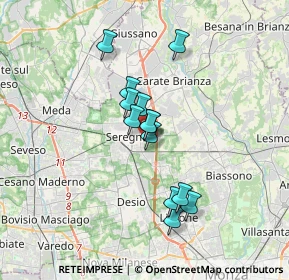 Mappa Via Monte Santo, 20831 Seregno MB, Italia (2.64615)