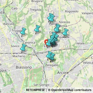 Mappa Via Veneto, 20855 Lesmo MB, Italia (1.188)