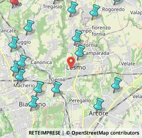 Mappa Via Veneto, 20855 Lesmo MB, Italia (2.82529)