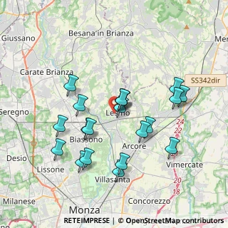 Mappa Via Veneto, 20855 Lesmo MB, Italia (3.461)