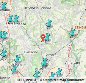 Mappa Via Veneto, 20855 Lesmo MB, Italia (6.627)