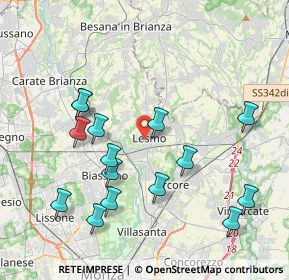 Mappa Via Veneto, 20855 Lesmo MB, Italia (4.178)