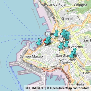 Mappa Via di Cavana, 34124 Trieste TS, Italia (0.70154)